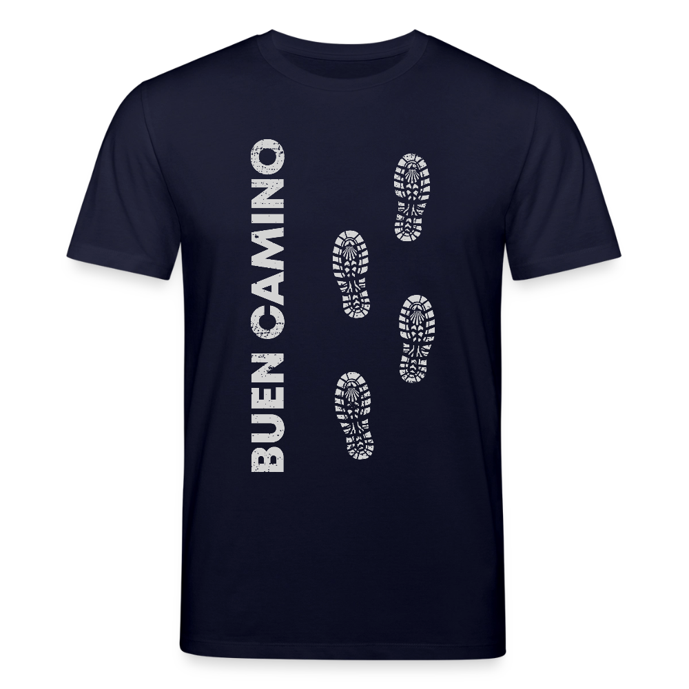 T-Shirt: Buen Camino light footprints - 180g/m2 - Navy