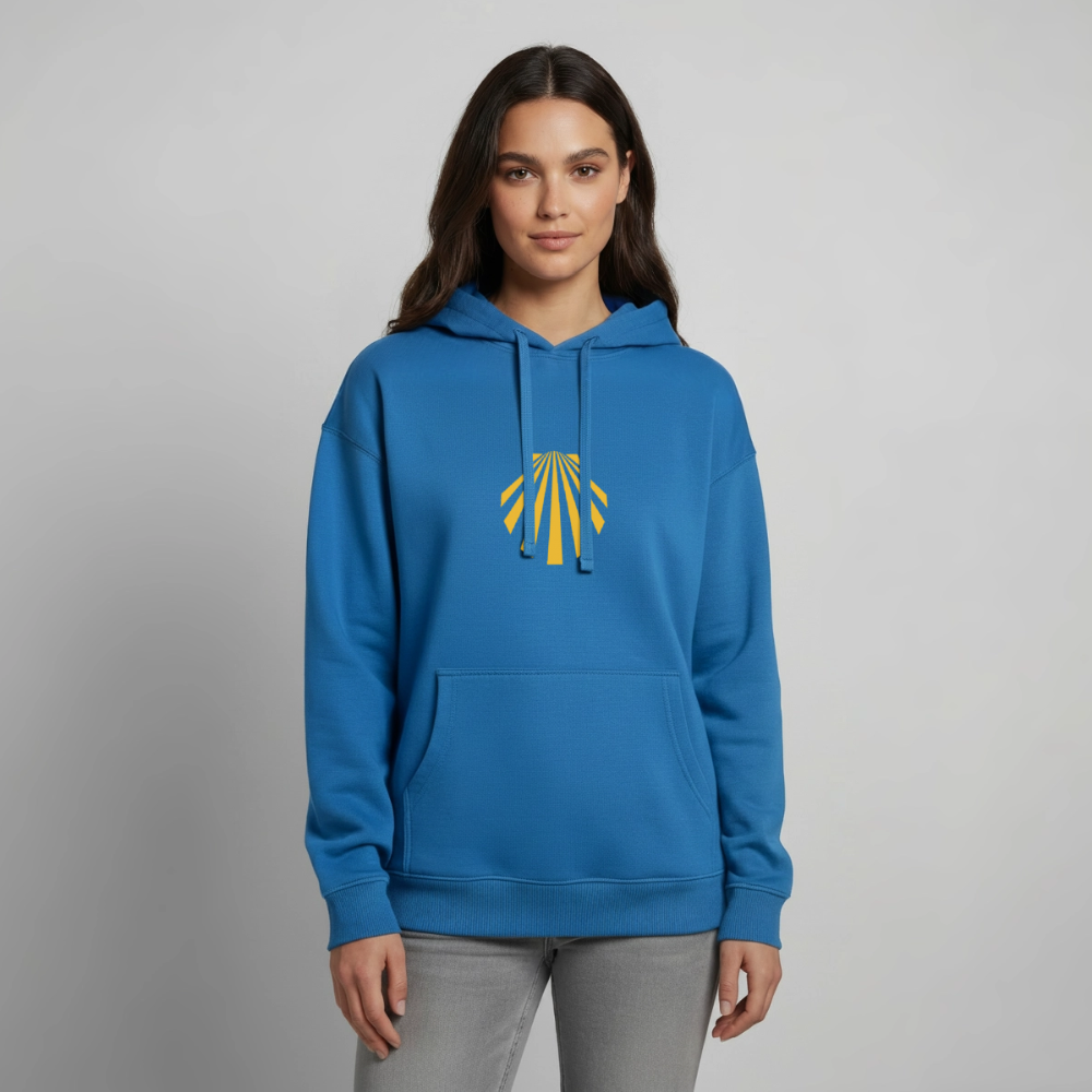 Oversized Unisex Hoodie - Viera Jakobsmuschel - Achtsames Blau