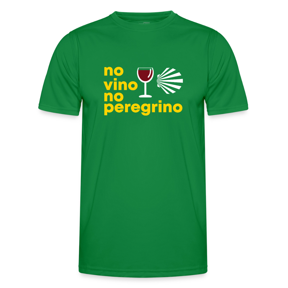 Männer Funktions-T-Shirt: no vino no peregrino - Kelly Green