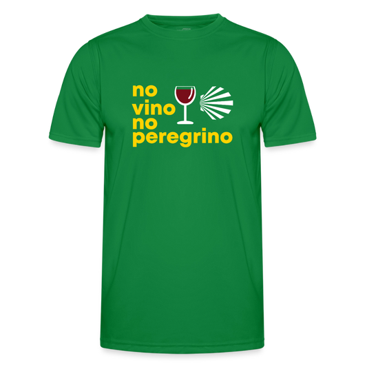 Männer Funktions-T-Shirt: no vino no peregrino - Kelly Green