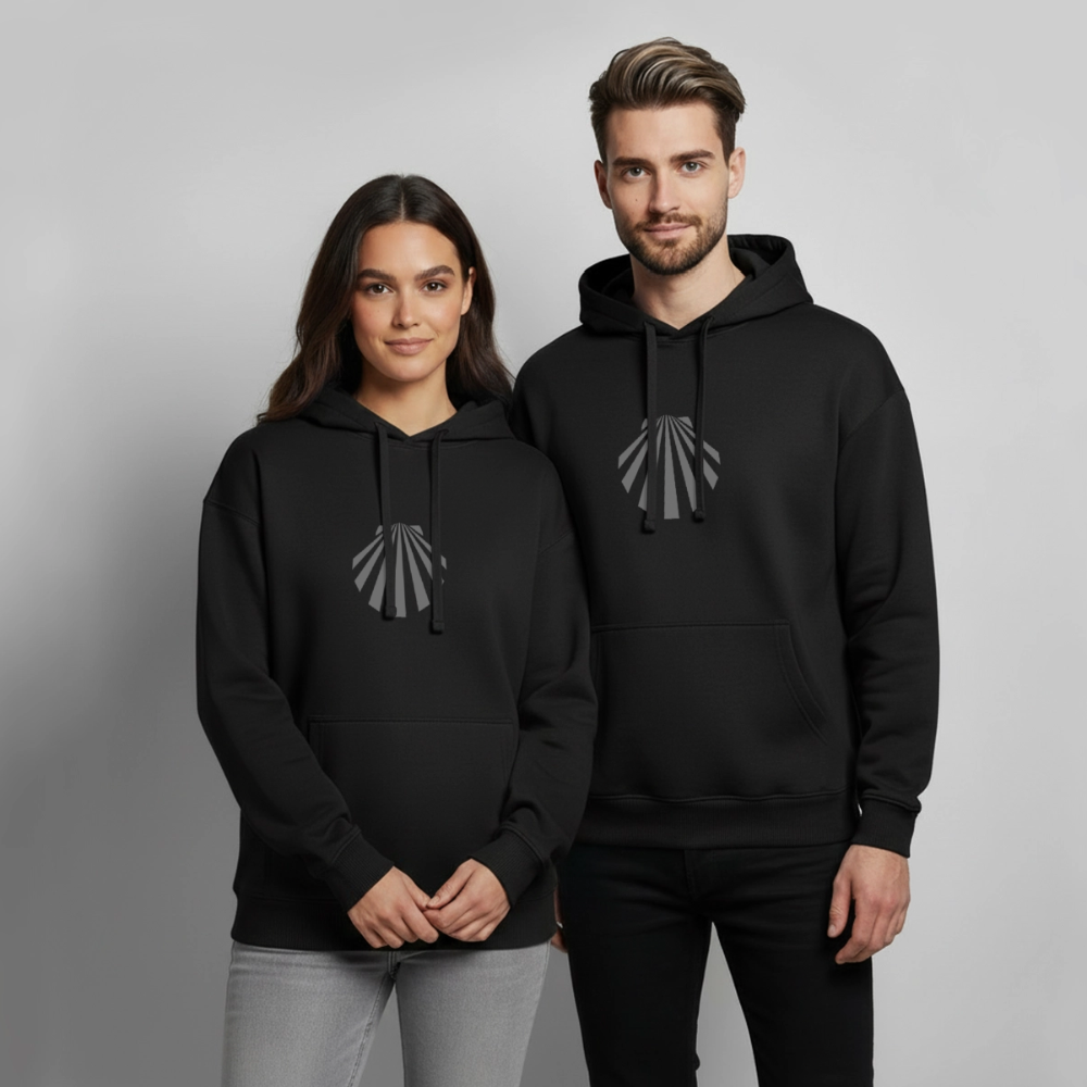 Oversized Unisex Hoodie: Jakobsmuschel dark - Schwarz