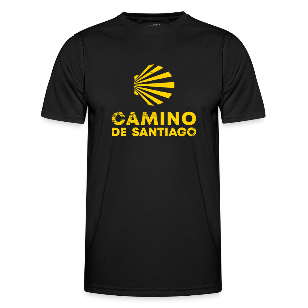 Männer Funktions-T-Shirt: Camino de Santiago - Viera - Schwarz