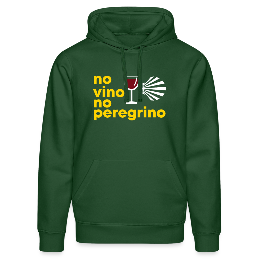 Unisex Hoodie: no vino no peregrino - Flaschengrün