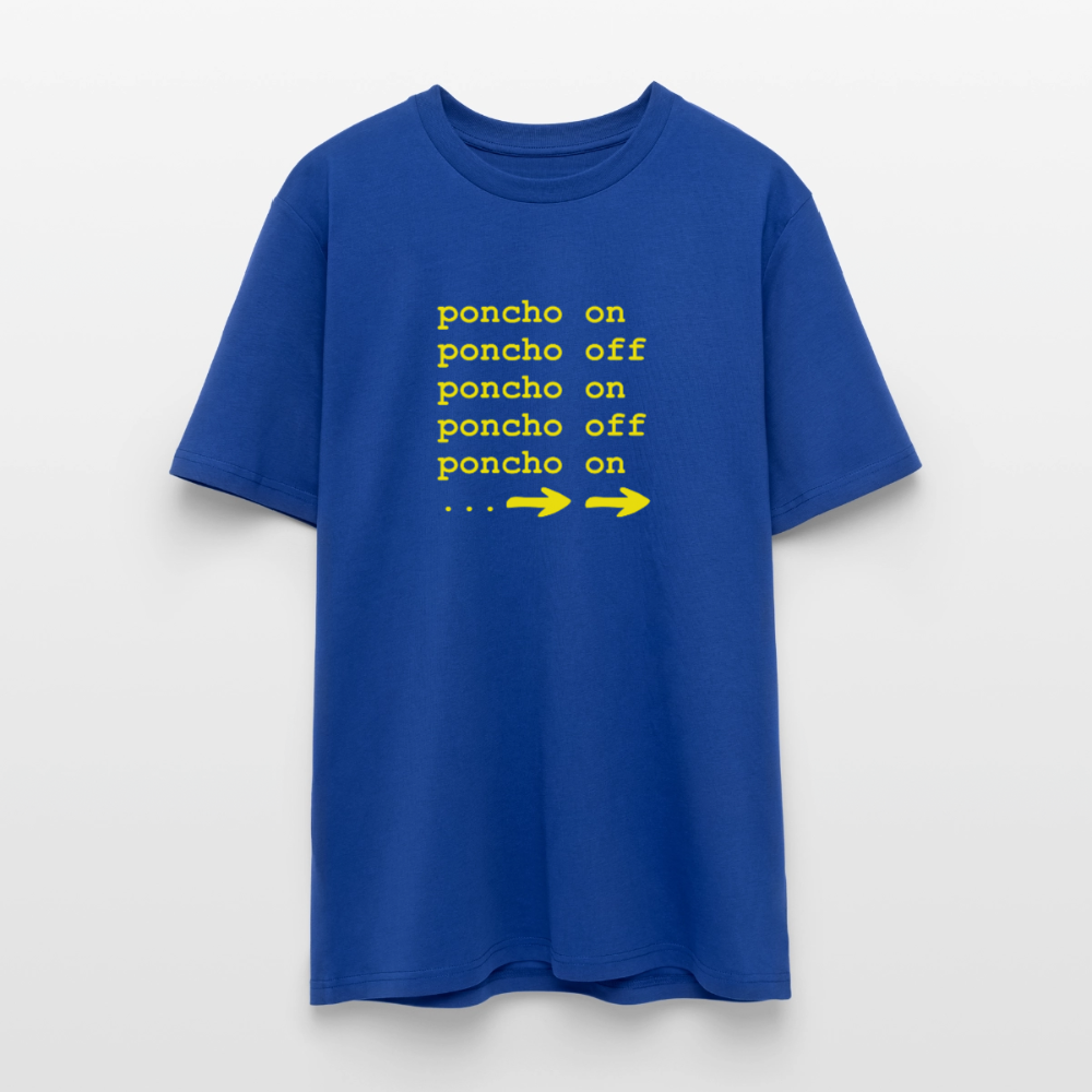 Poncho on/off | Unisex Bio-T-Shirt - Dunkelblau