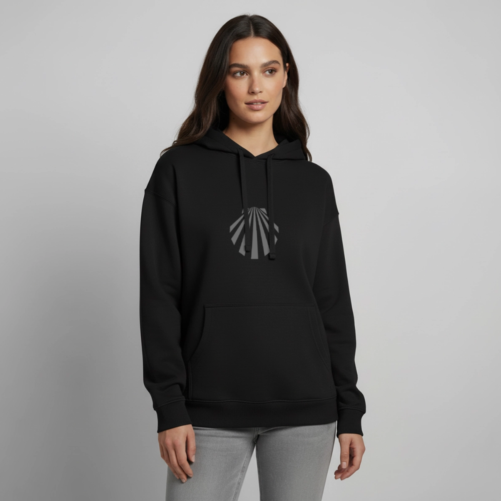 Oversized Unisex Hoodie: Jakobsmuschel dark - Schwarz
