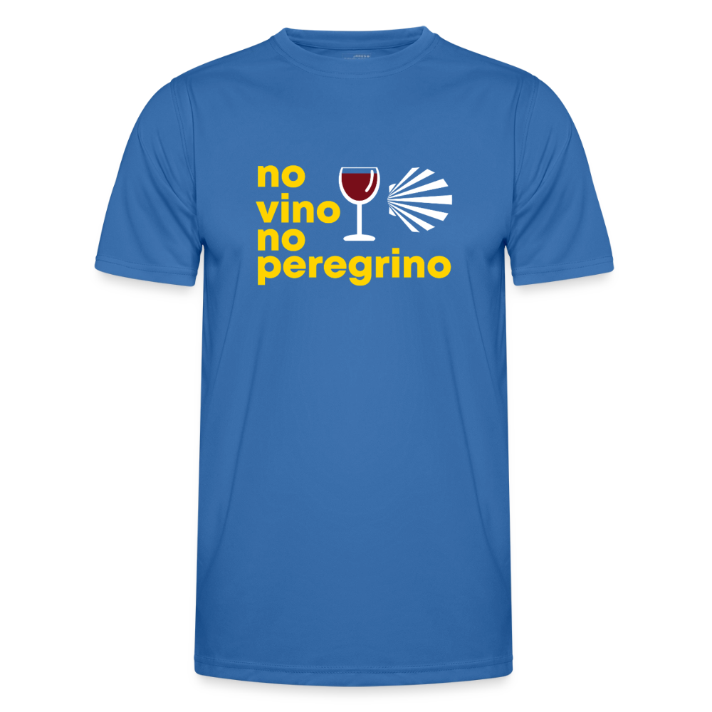 Männer Funktions-T-Shirt: no vino no peregrino - Königsblau