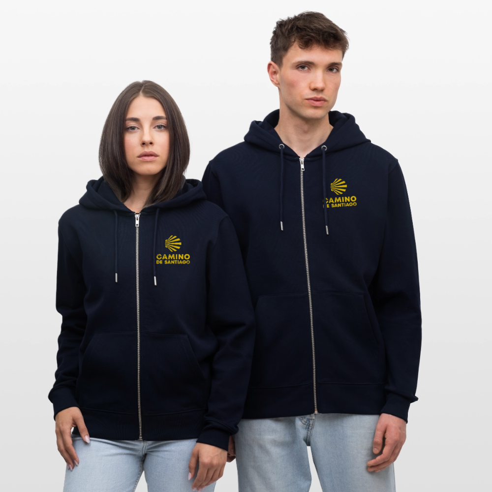 Hoodie unisex ZIP: Camino de Santiago - Navy