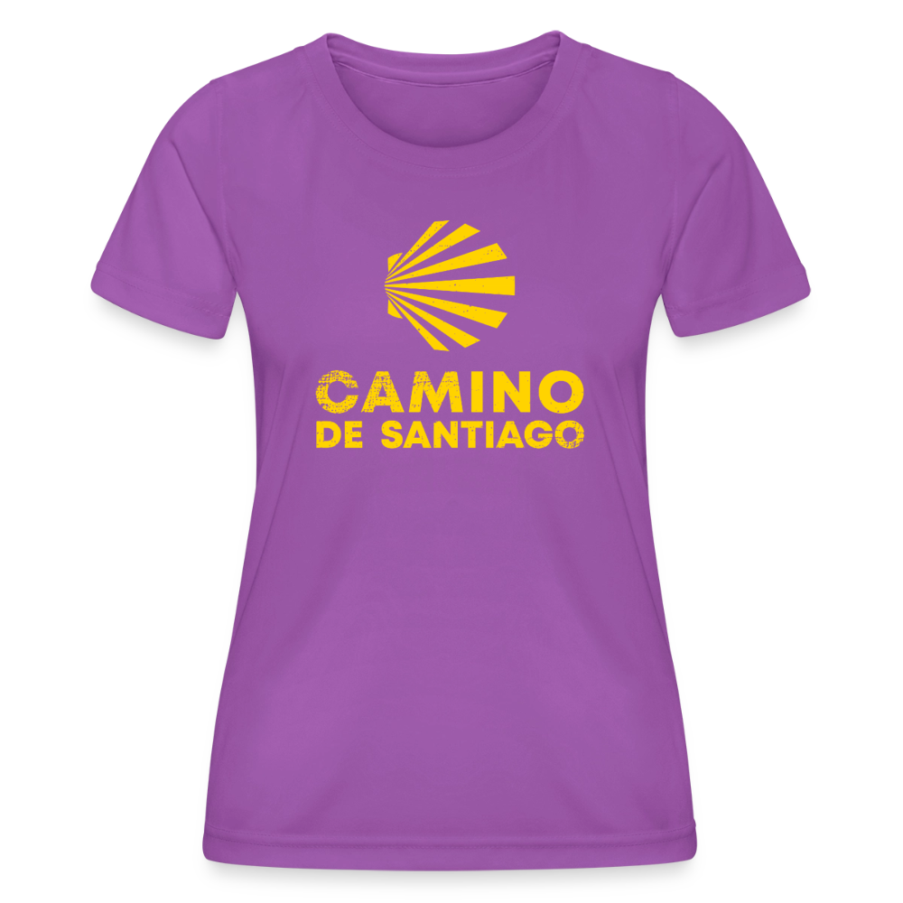 Frauen Funktions-T-Shirt: Camino de Santiago - Viera - Violett