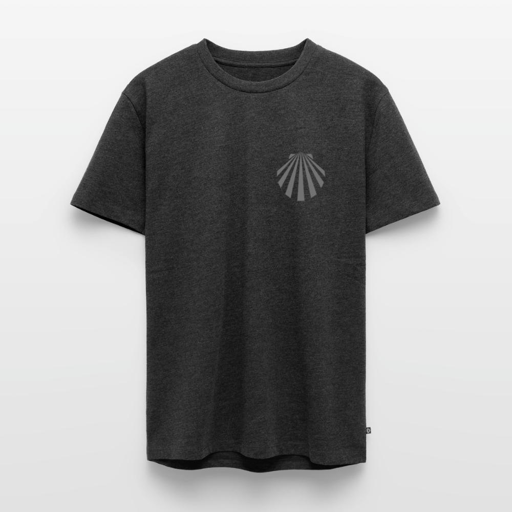 Männer Premium T-Shirt: Jakobsmuschel dark - Anthrazit meliert