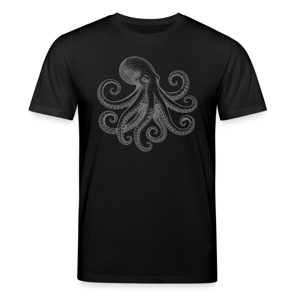 T-Shirt: Pulpo grau - Schwarz