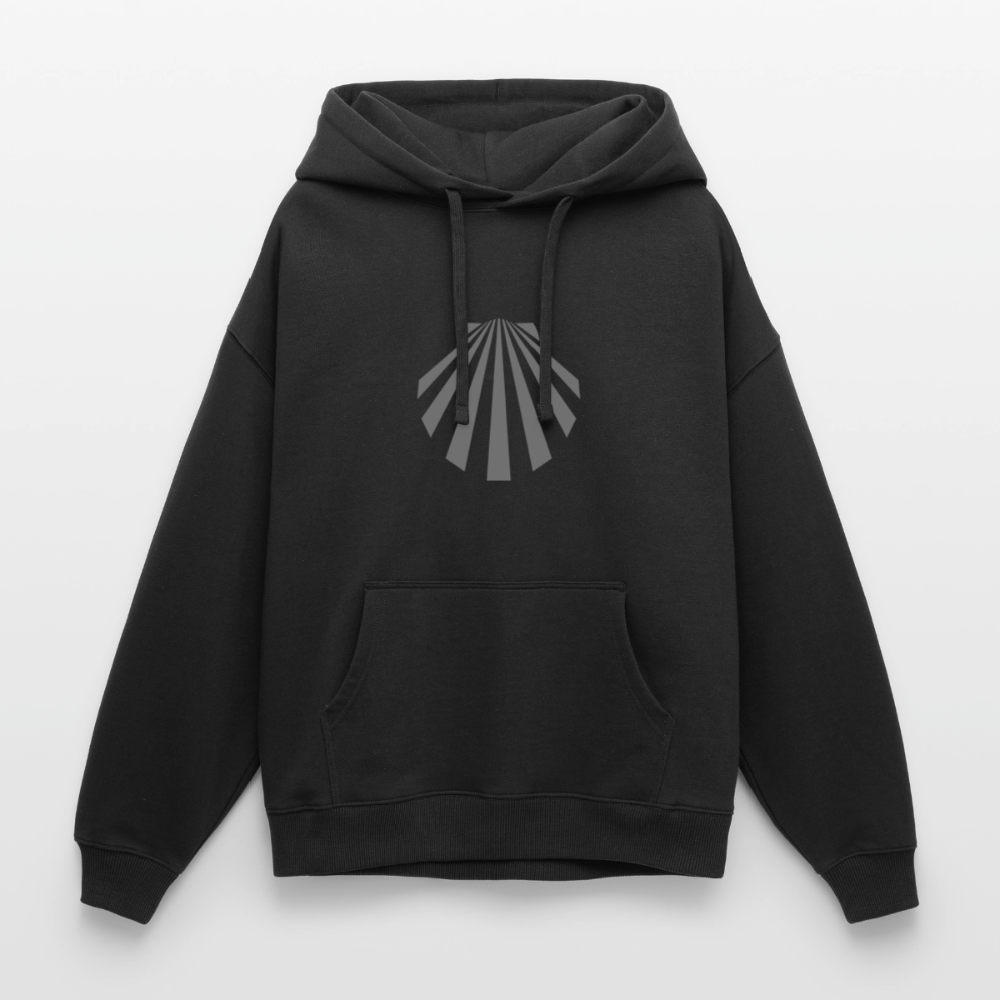 Oversized Unisex Hoodie: Jakobsmuschel dark - Schwarz