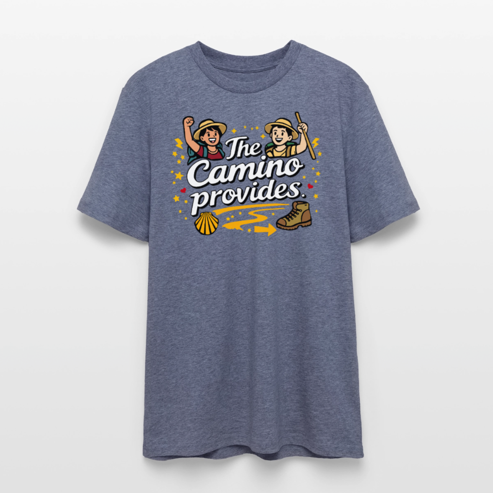 T-Shirt: The Camino provides 180g/m2 - Dunkelblau meliert