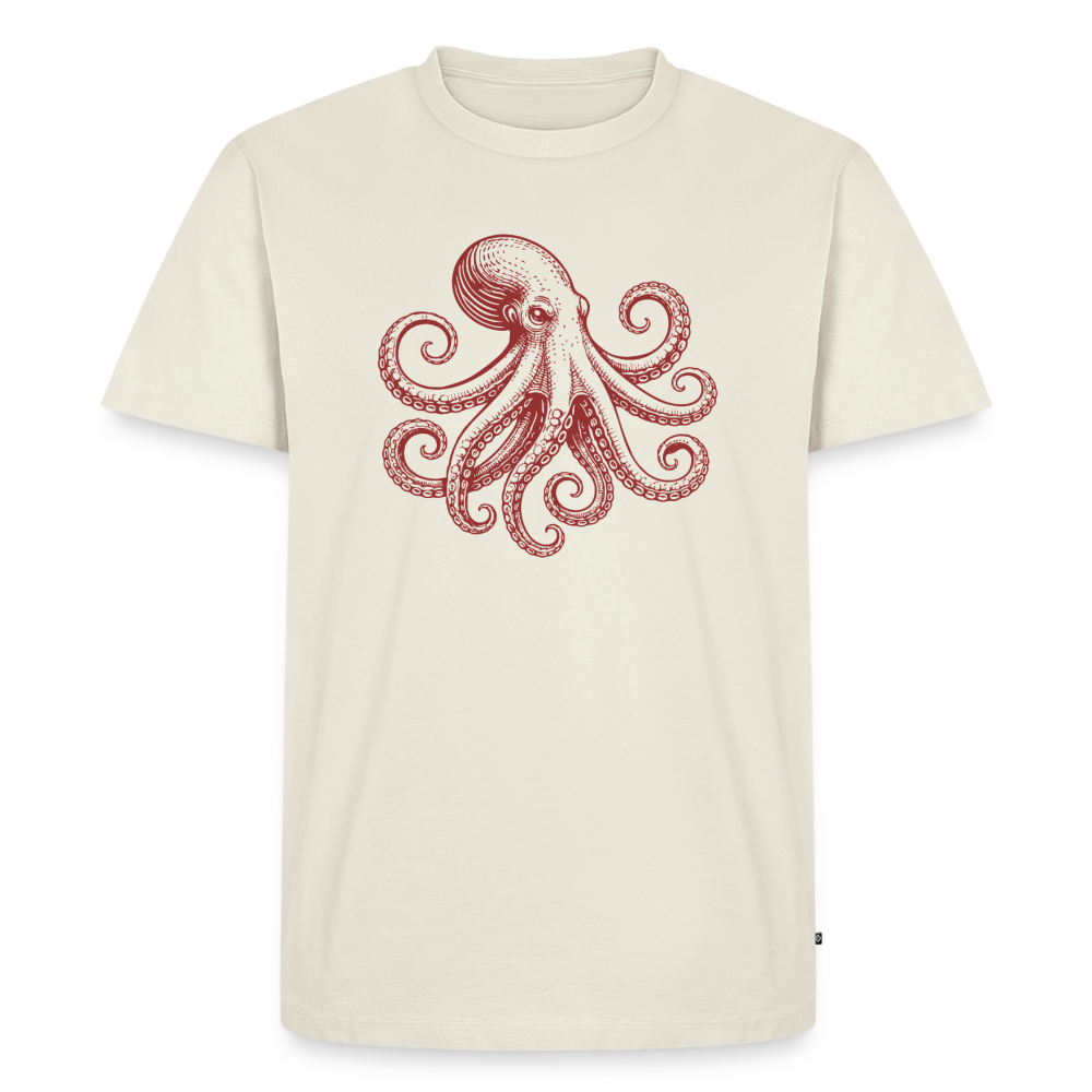 Männer Premium T-Shirt: Pulpo red - Naturweiß