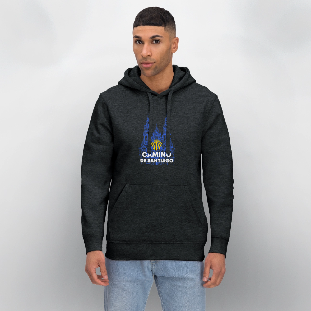Unisex Hoodie: Camino de Santiago - Cathedral - Dunkelgrau meliert