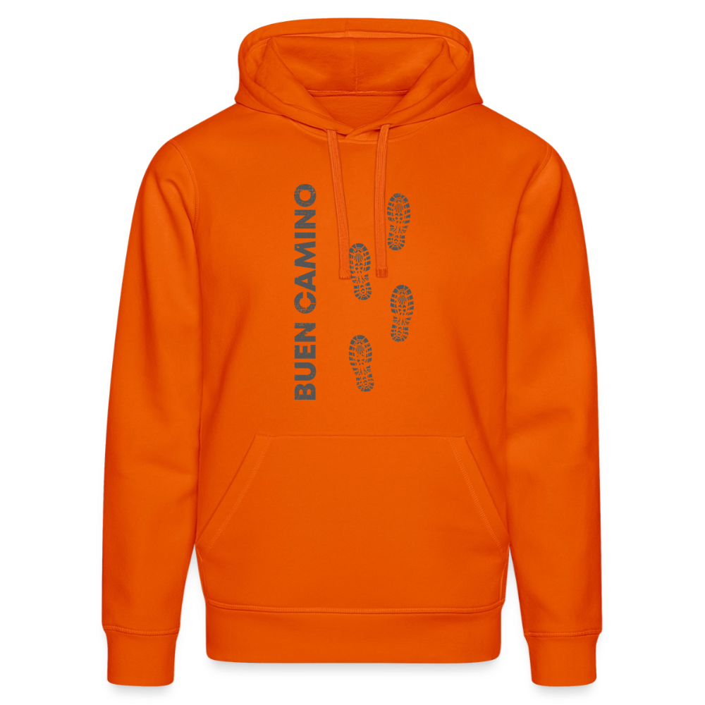 Unisex Hoodie: Buen Camino footprints dark - Tieforange