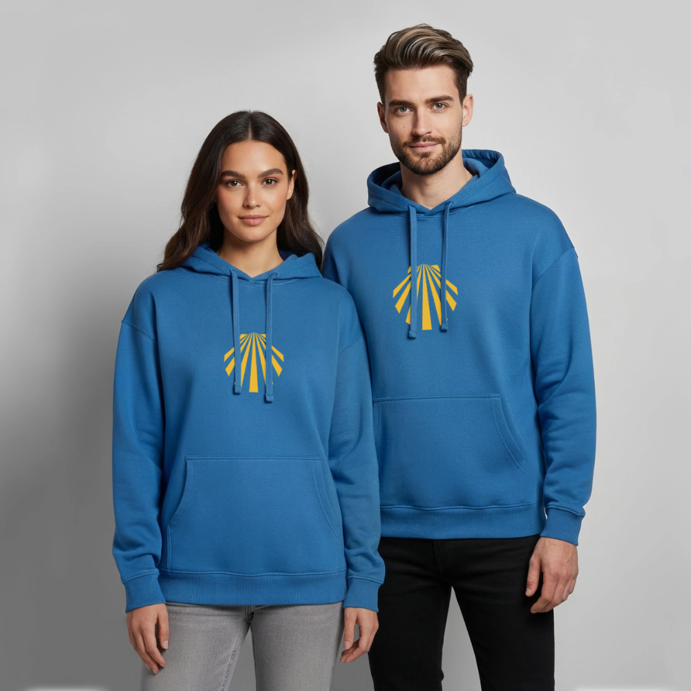 Oversized Unisex Hoodie - Viera Jakobsmuschel - Achtsames Blau