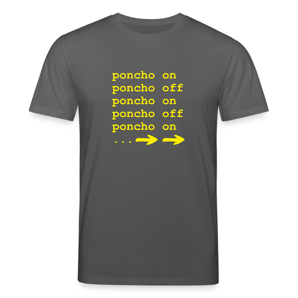 Poncho on/off | Unisex Bio-T-Shirt - Anthrazit