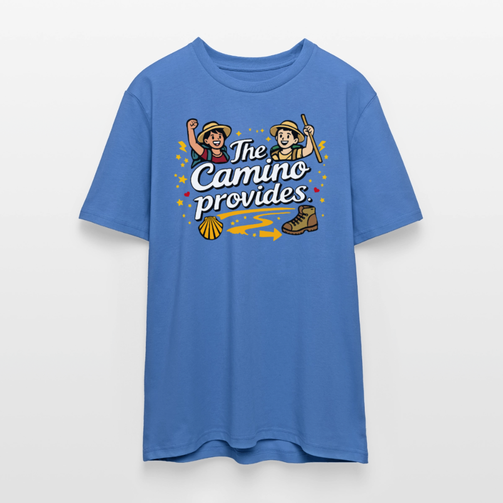 T-Shirt: The Camino provides 180g/m2 - Achtsames Blau