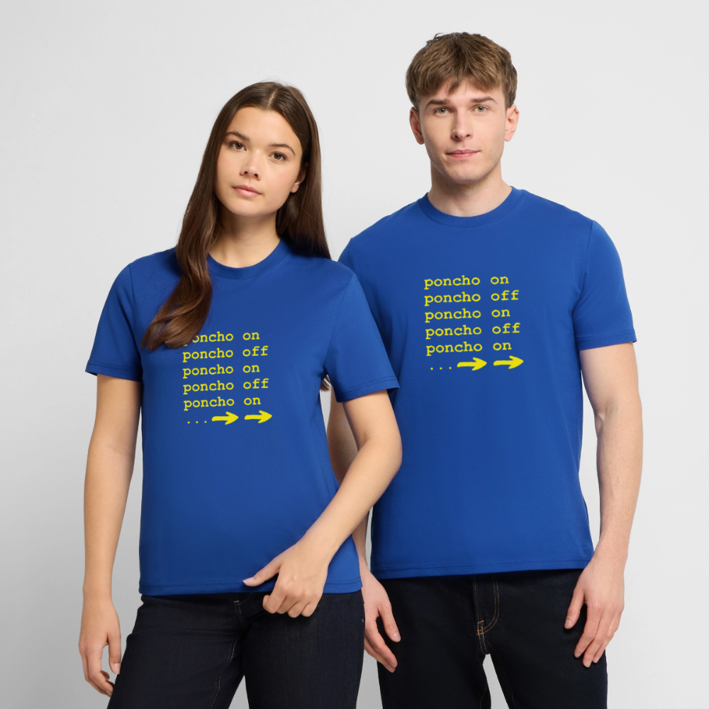 Poncho on/off | Unisex Bio-T-Shirt - Dunkelblau