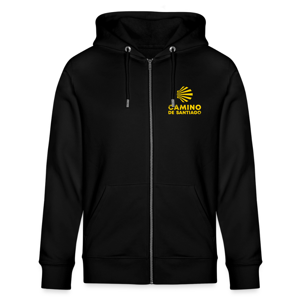 Hoodie unisex ZIP: Camino de Santiago - Schwarz