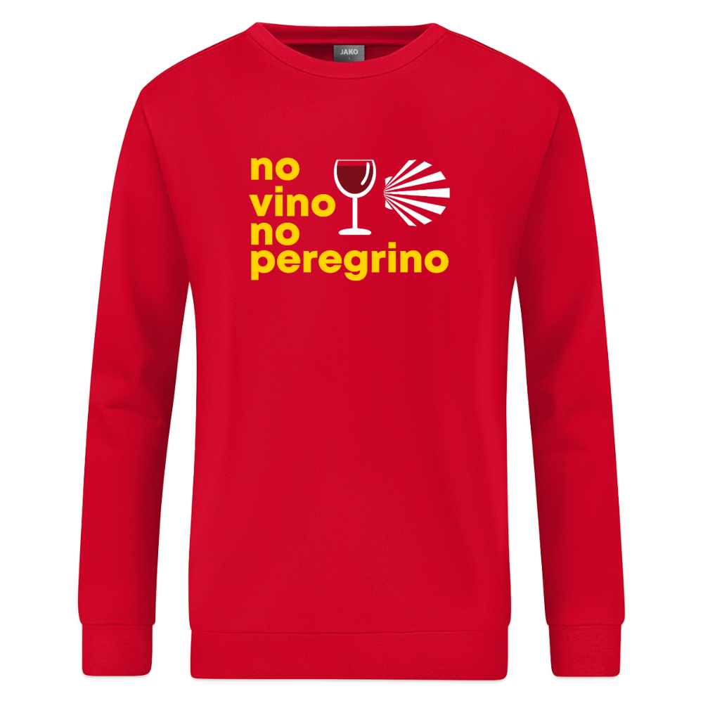 Sweatshirt: no vino no peregrino - Rot