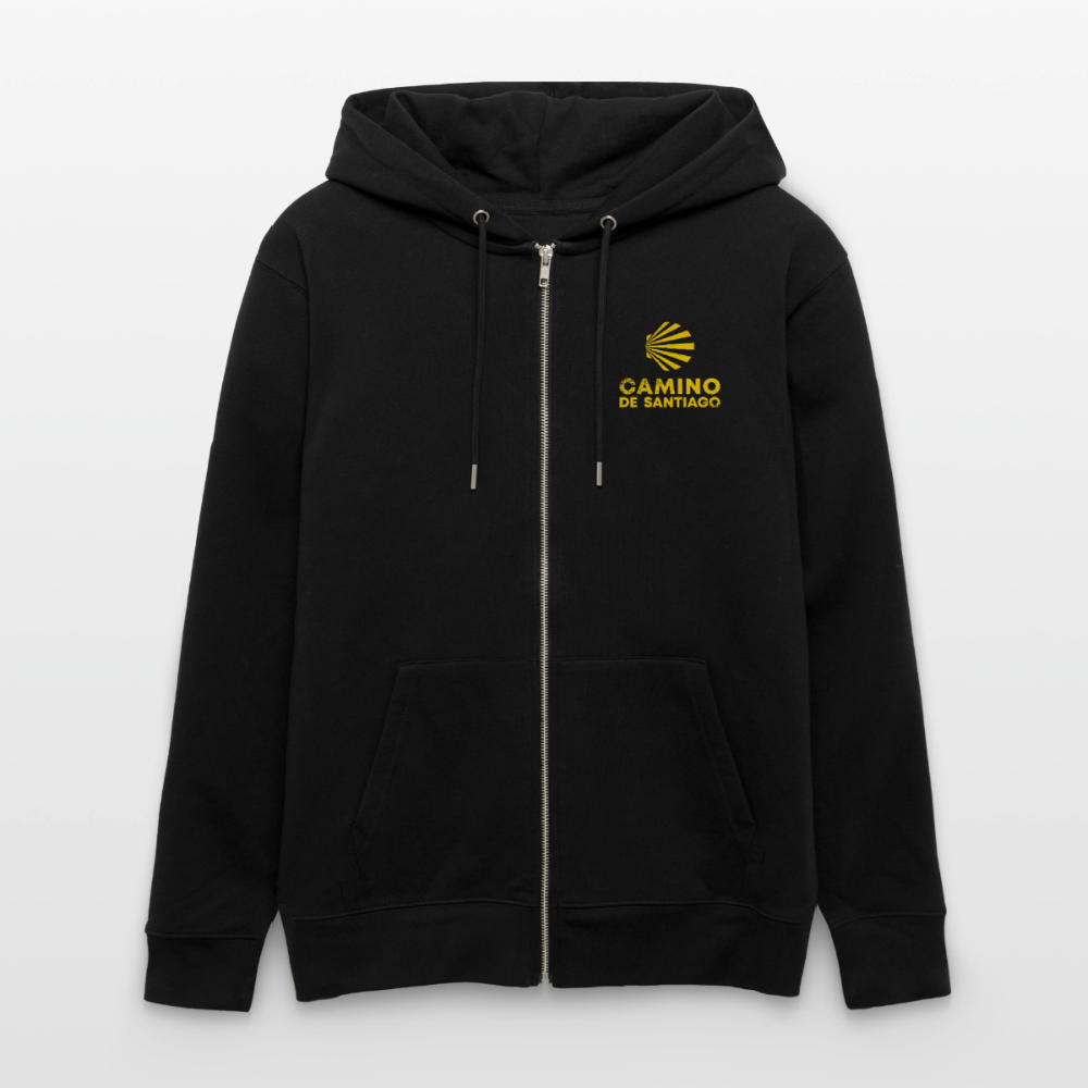 Hoodie unisex ZIP: Camino de Santiago - Schwarz