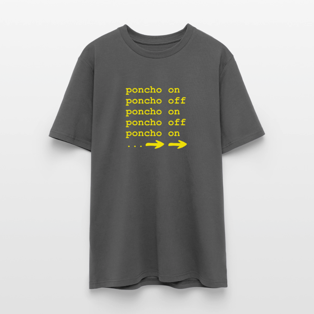 Poncho on/off | Unisex Bio-T-Shirt - Anthrazit