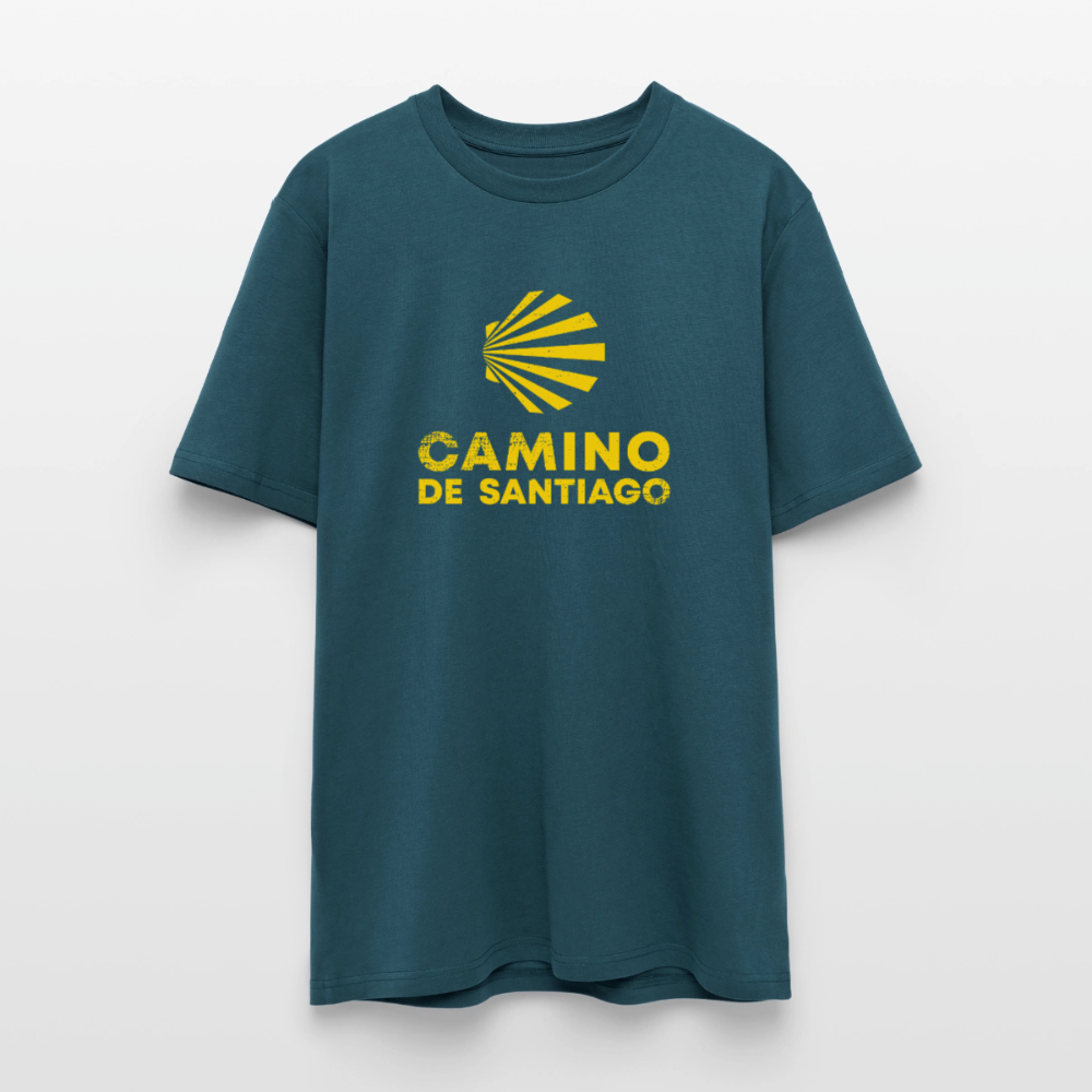 T-Shirt: Camino de Santiago Viera rough - 180g/m2 - Dunkles Petrol