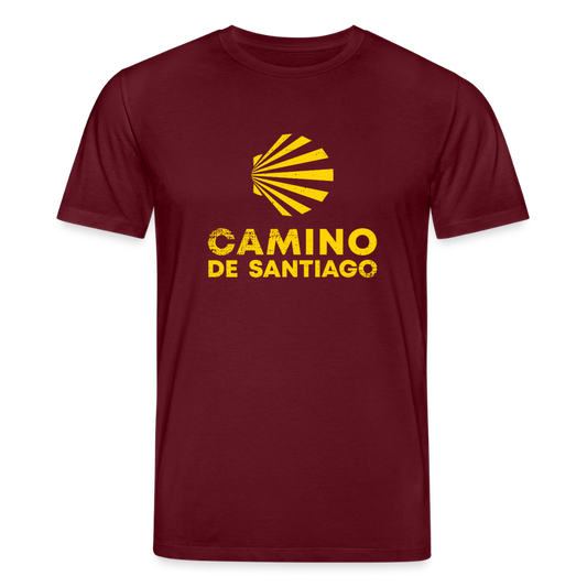 T-Shirt: Camino de Santiago Viera rough - 180g/m2 - Burgunderrot