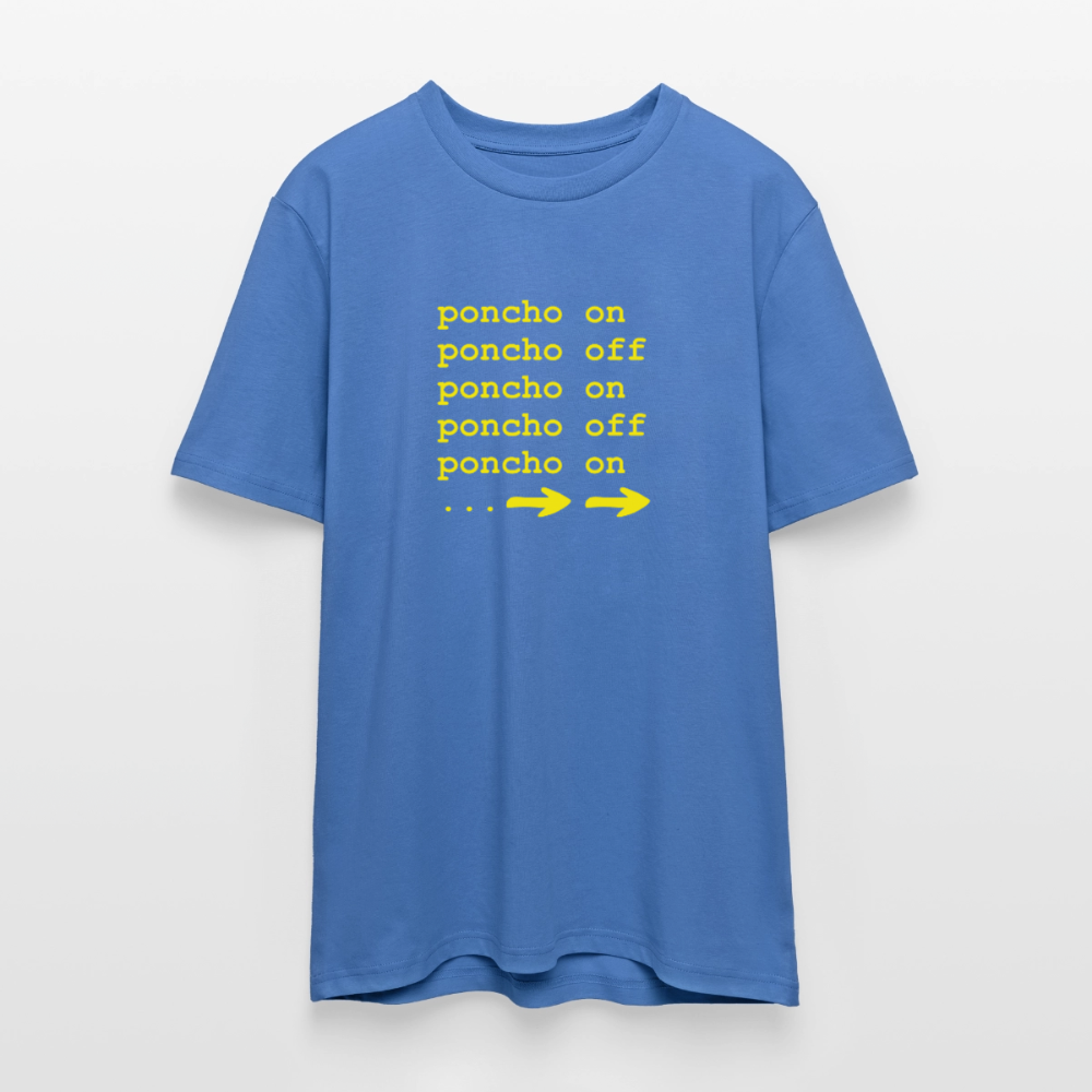 Poncho on/off | Unisex Bio-T-Shirt - Achtsames Blau