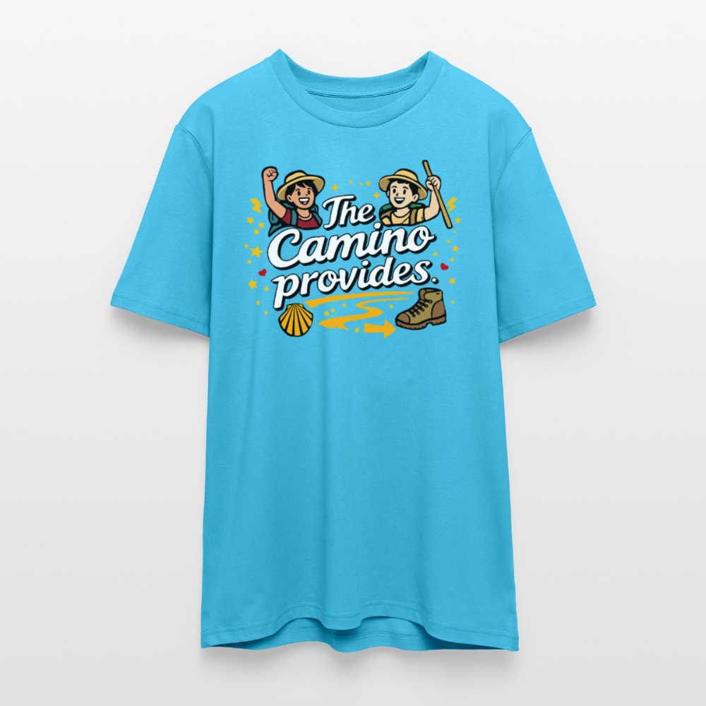 T-Shirt: The Camino provides 180g/m2 - Aquablau
