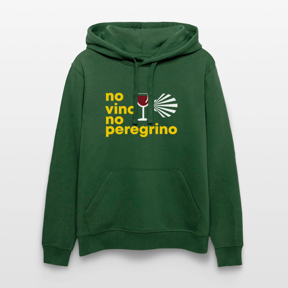 Unisex Hoodie: no vino no peregrino - Flaschengrün
