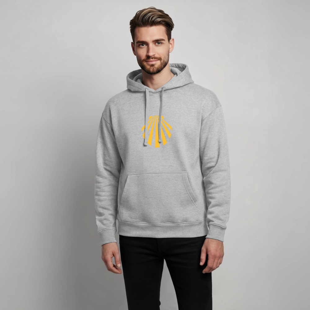 Oversized Unisex Hoodie - Viera Jakobsmuschel - Grau meliert