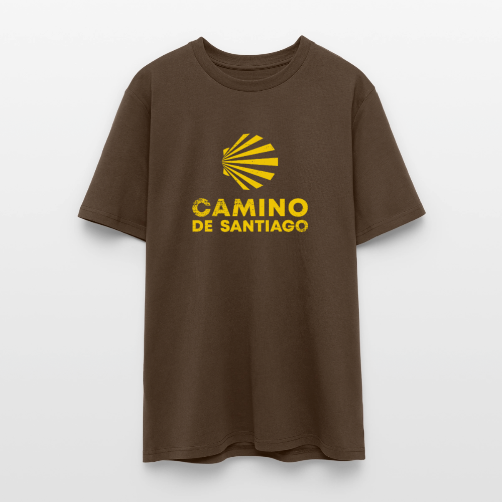 T-Shirt: Camino de Santiago Viera rough - 180g/m2 - Dunkelbraun