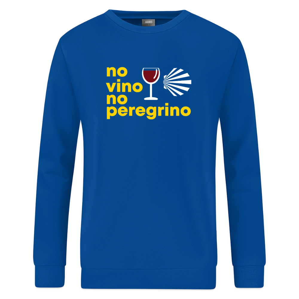 Sweatshirt: no vino no peregrino - Blau