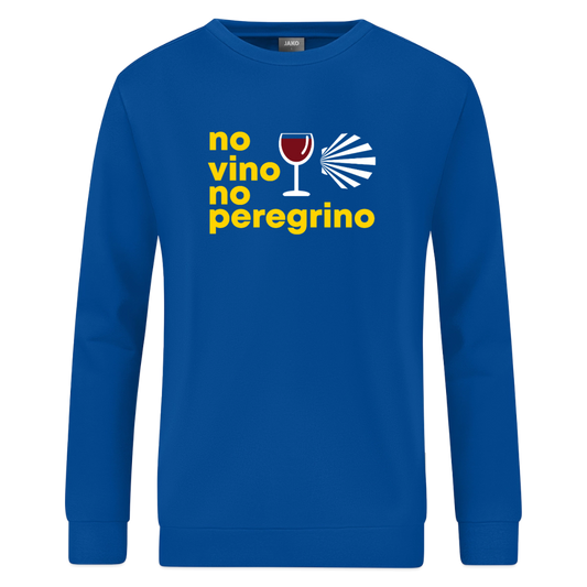 Sweatshirt: no vino no peregrino - Blau