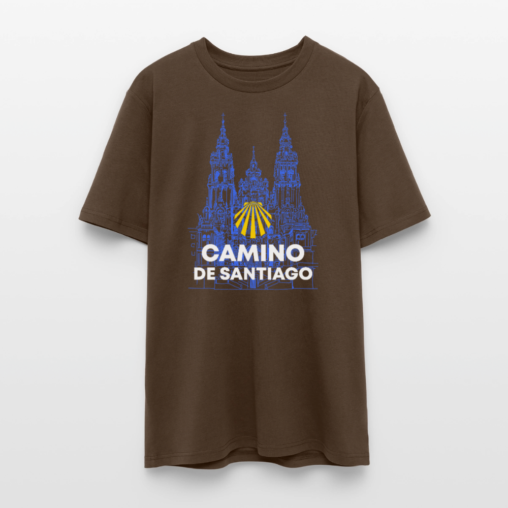 T-Shirt: Camino de Santiago Cathedral - 180g/m2 - Dunkelbraun