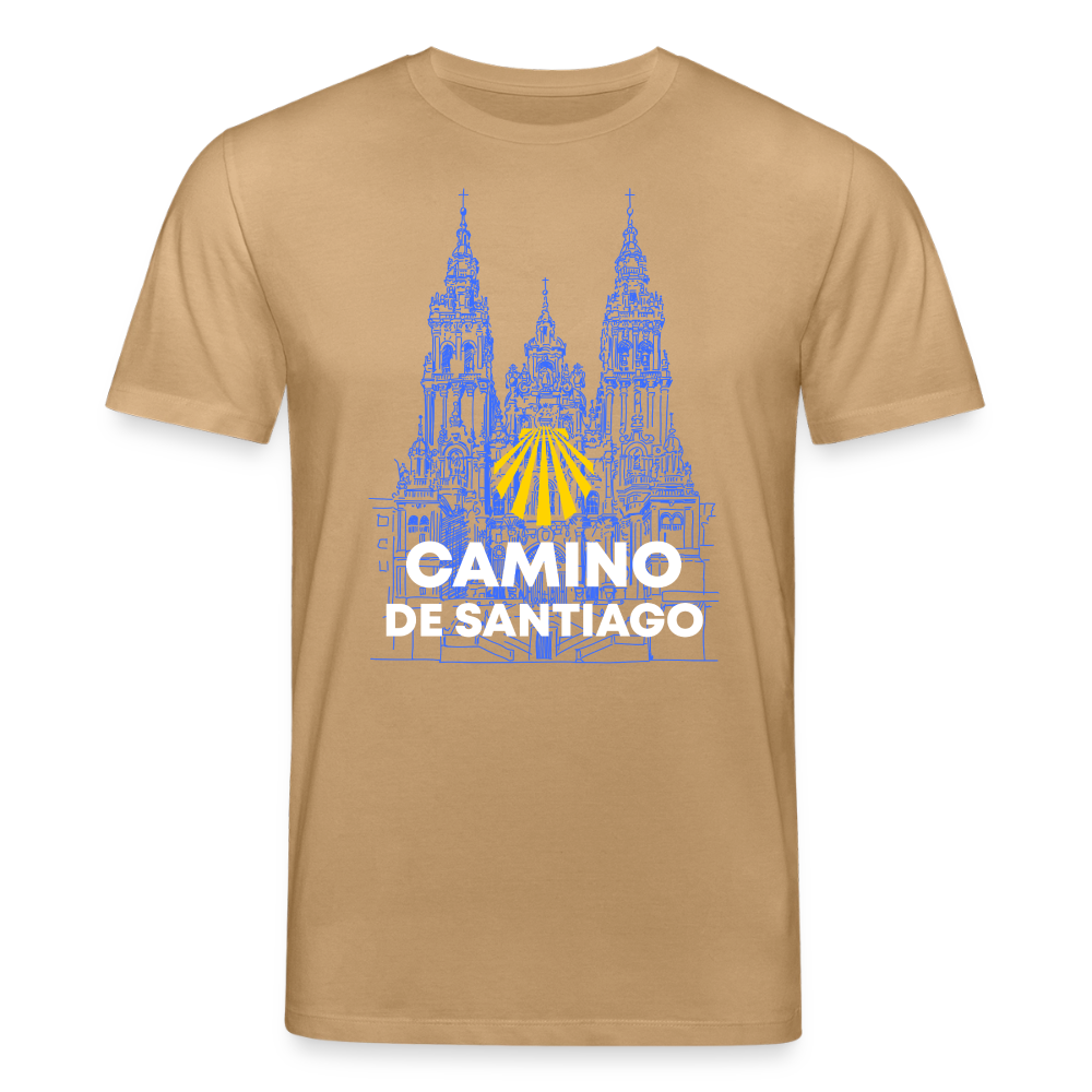 T-Shirt: Camino de Santiago Cathedral - 180g/m2 - Karamell 