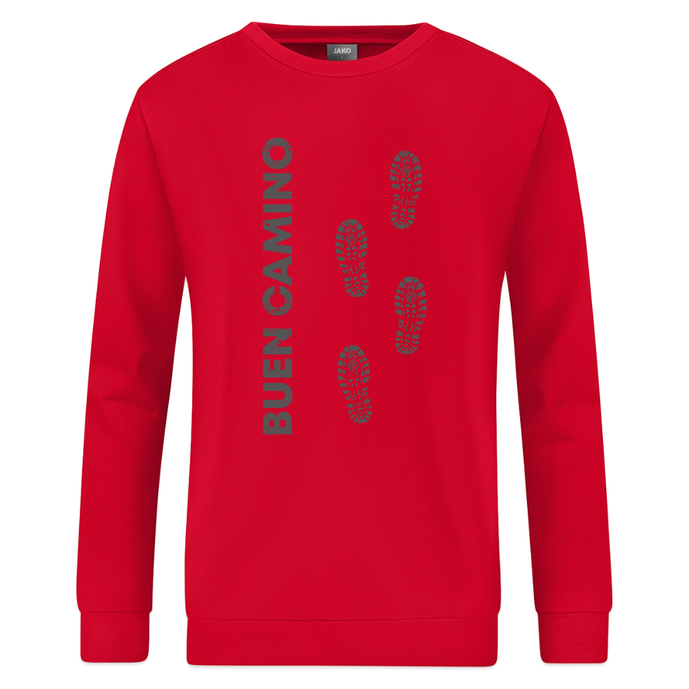 Sweatshirt: Buen Camino - dark - Rot