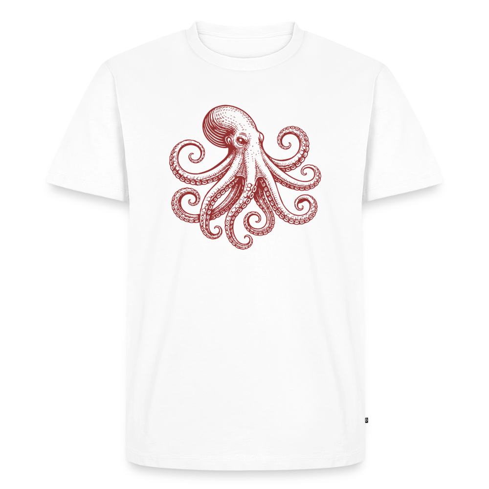 Männer Premium T-Shirt: Pulpo red - Weiß